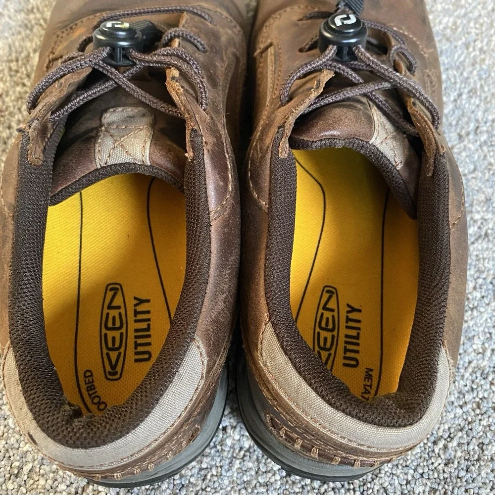 Red Wing Safety Toe Work Shoes Sz 8.5 E2 41.5 Brown Leather Slip Resistant 6708